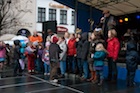 kinderen op podium